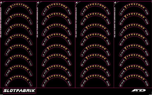 Tire / Reifen Decal Sticker Set Firestone KLASSIK v Scale 1.24
